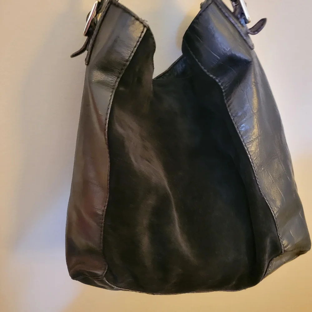 KATE SPADE CROC EMBOSSED, SUEDE & LEATHER 12IN 12IN HOBO BAG - Picture 8 of 12